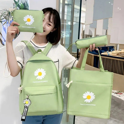 4 In 1 Trending Bag for Girls College University Bag for Girls Bagpack for Girls Korean Style Woman