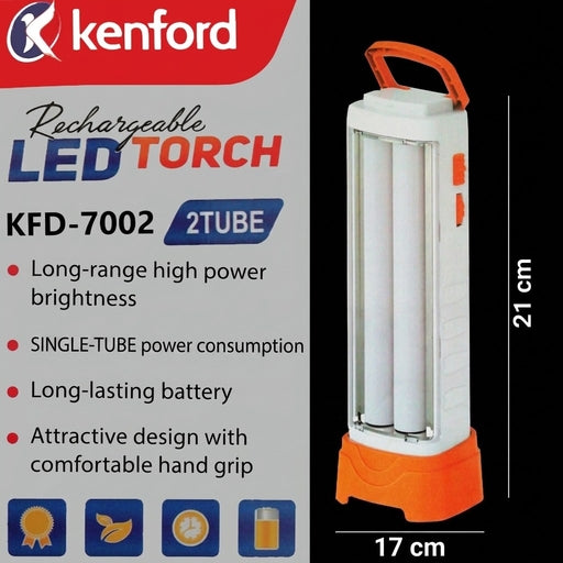 Kenford LED Torch Rechargeable 2 Tube KFD-7002