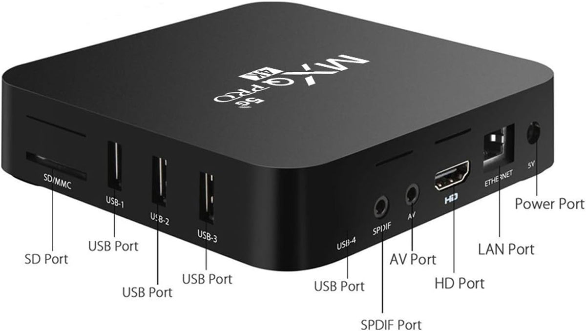 MXQ Pro 5G 4K Android 11 TV Box 2024 Android Smart Box H.265 HD 3D Dual Band 2.4G WiFi Quad Core Smart Home Media Player Netflix
