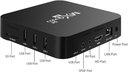 MXQ Pro 5G 4K Android 11 TV Box 2024 Android Smart Box H.265 HD 3D Dual Band 2.4G WiFi Quad Core Smart Home Media Player Netflix