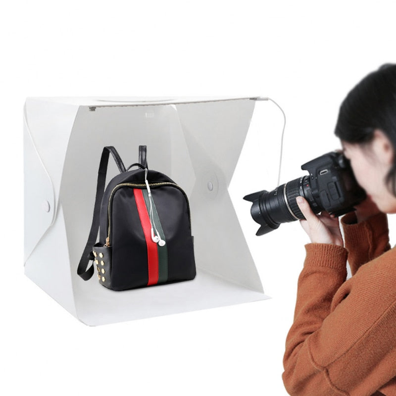 Online products Gem Photography Lighting & Studio Equipment Camera DSLR Photography Photo Light Box 20cm Mini Studio Box Kit Photography Shooting light Box with 6 color backgrounds
