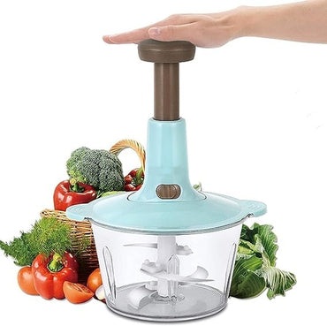 Manual Food Chopper - 0.7L Press Cooking Machine
