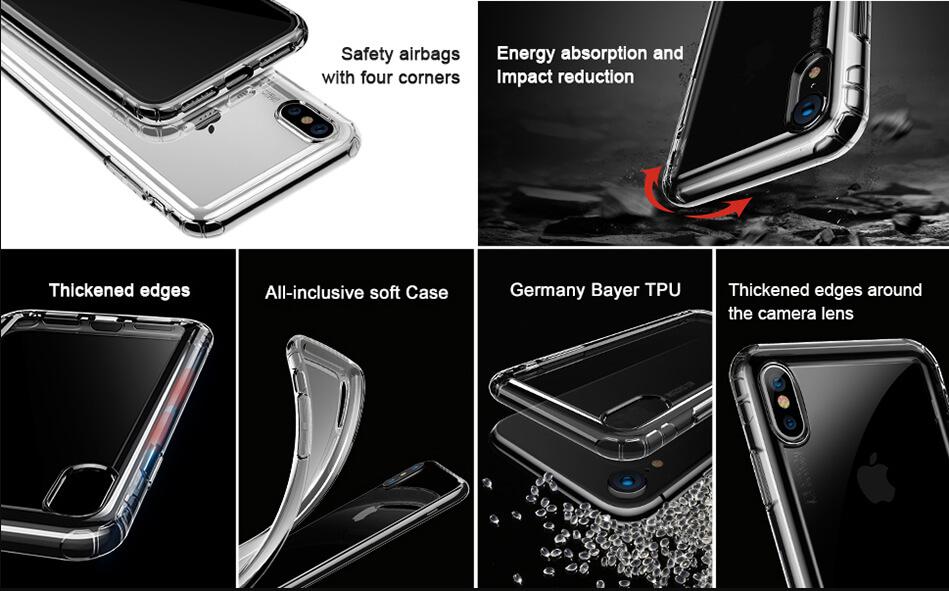 100% Genuine Baseus Safety Airbags Case For XS MAX