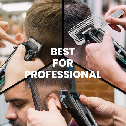 VGR V-013 Professional Salon Quality Hair Clipper – 200 Minutes Runtime, 2000mAh Lithium Battery, Adjustable Taper Lever, 8 Guide Combs, LED Display