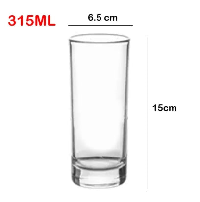 Red Cherry Glass Set Modern Drinking Cups -165Ml / 285Ml-6 Pcs Set