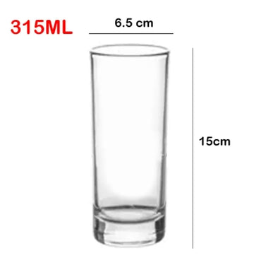 Red Cherry Glass Set Modern Drinking Cups -165Ml / 285Ml-6 Pcs Set