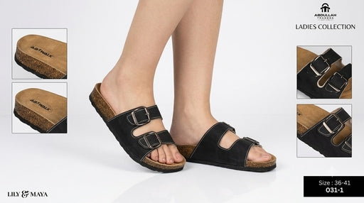 Ladies' Footwear / Buckle Slide Sandals.
