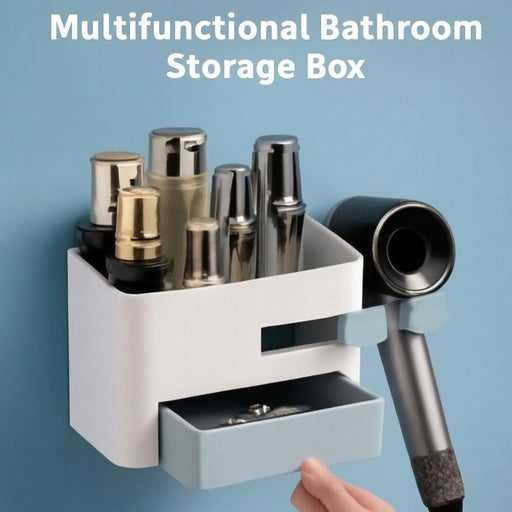 JM-632 Multipurpose Bathroom Storage Box with Shelves & Holder