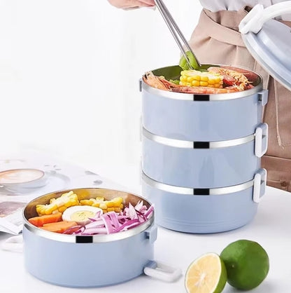 Stainless Steel 4-Layer Bento Box, 2800 ML Multi-Layer Sealed Thermal Lunch Container