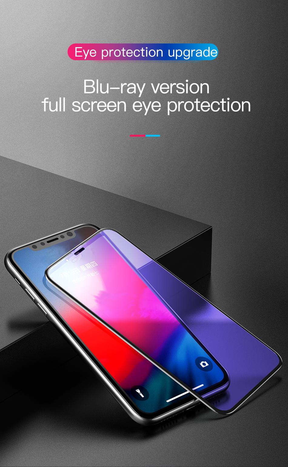 X-Level Anti-Blue-Ray 3D Tempered Glass Full Screen Protector for iPhone 11 -  6.1 inch