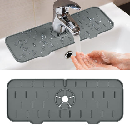 Ainiv Silicone Faucet Mat | Sink Splash Guard & Drip Catcher Drying Tray