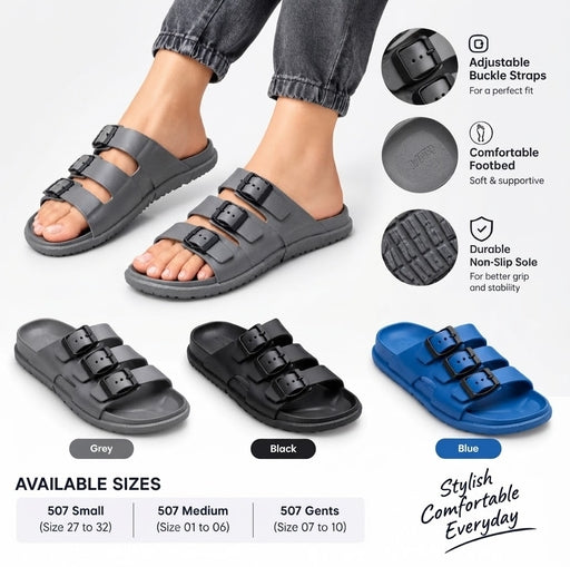 Men Adjustable Chappels 7 10 Grey Open Toe Sandals Summer Footwear Casual Slipper Comfortable Walk