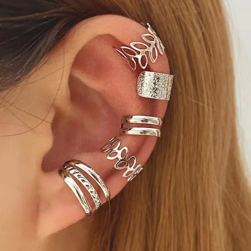 5PC C-Shape Ear Clips – Stylish No-Piercing Earrings, Comfortable Fit for Women, Perfect for Daily