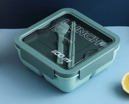 Food Container Smooth Surface 2 Compartment Meal Storage Box