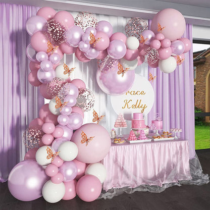 Complete Set 113 Pcs Mega Pack Balloon Arch Garland Kit Multicolor Macaron Balloons Wedding Birthday Party Decoration balloons Garland Birthday celebration party decoration pink balloon theme 113 pcs Full set