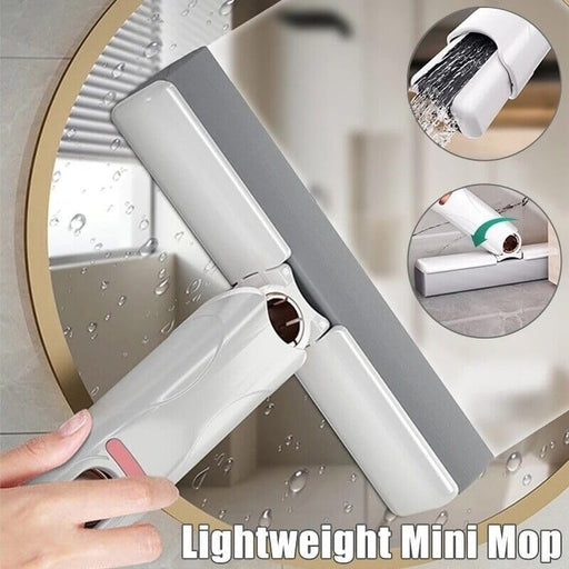 Portable Mini Mop Squeeze Sponge Mop Spray Spin Glass Window Bathroom Household Floor Cleaner