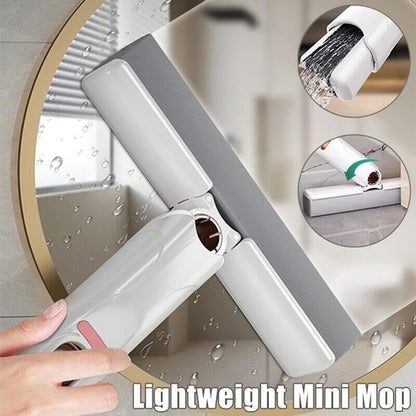 Portable Mini Mop Squeeze Sponge Mop Spray Spin Glass Window Bathroom Household Floor Cleaner
