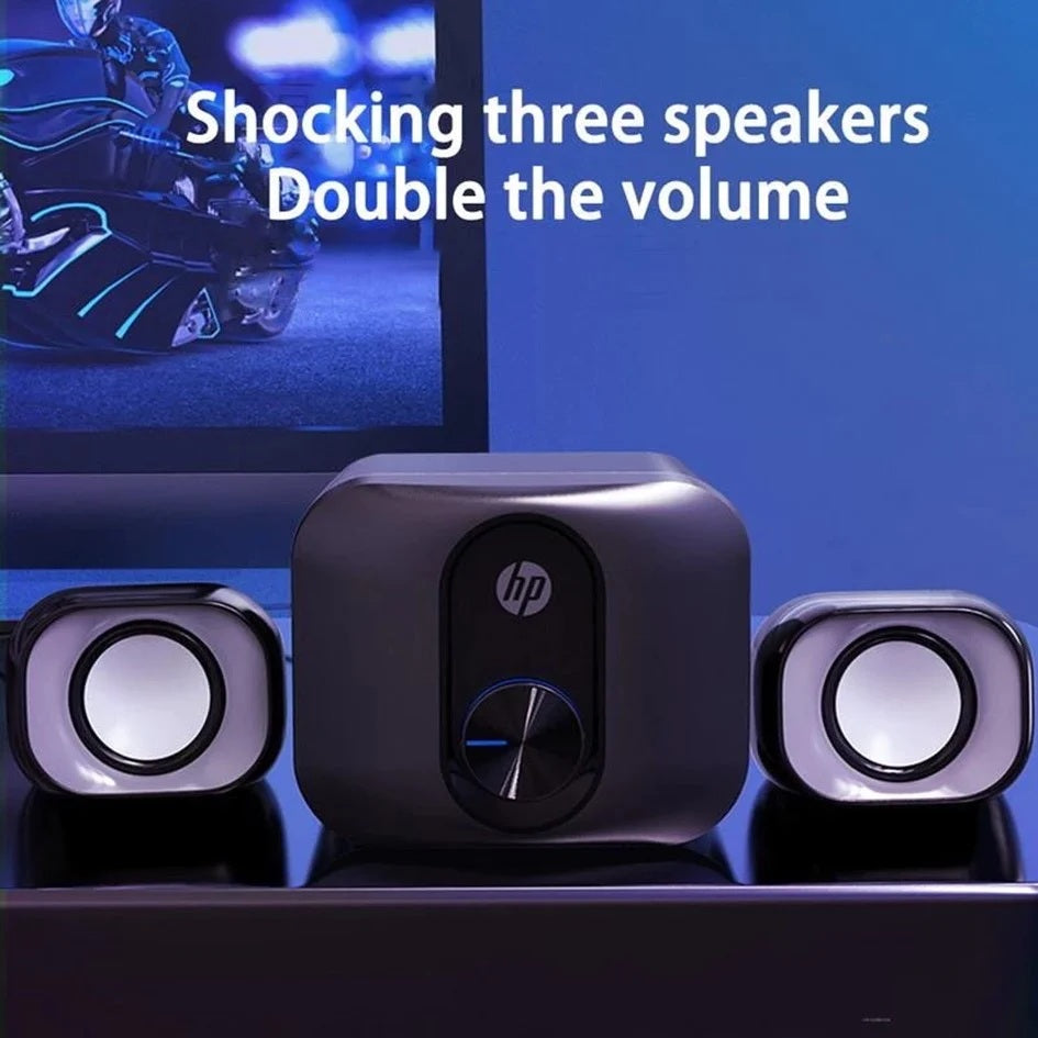 HP DHS-2111S 2.1 Speaker with Mini Sub Woofer / USB Power and 3.5MM Connector
