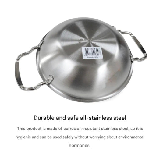 Stainless Steel Low Stew Pot with Glass Lid ,Induction Base/Gas Cooker Compatibl