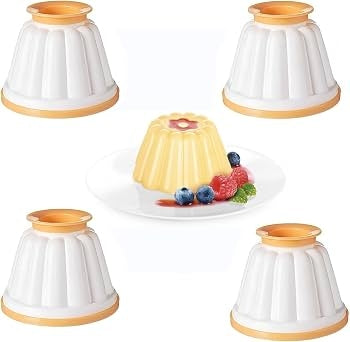 Traditional Jelly, Pudding Moulds with Lid-4 Pcs Set
