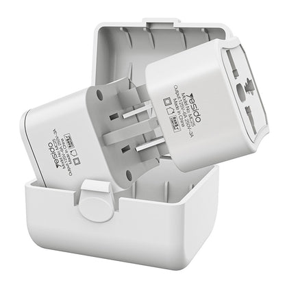 YESIDO MC25 750W Universal Power Adapter Multifunction Wall Charger UK/US/EU/AU all in one