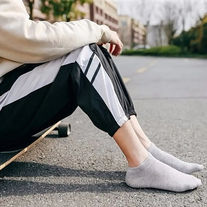 3 Pairs Unisex Casual Plain Color Boat Socks Thin Breathable Comfy Sweat-Absorbing Low Cut Socks