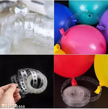 2 Piece of 5m Clear Balloon Garland chain Strip Tape & 2 Set of 100 Pieces Balloon Glue Dots For All Types Of Balloons - Balloon Arch 16 Ft Party supply Balloon Decoration