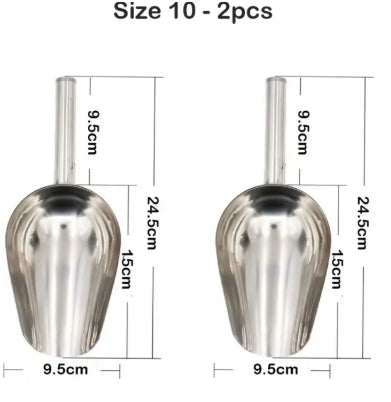 Stainless Steel Food Scoop & Metal Funnel