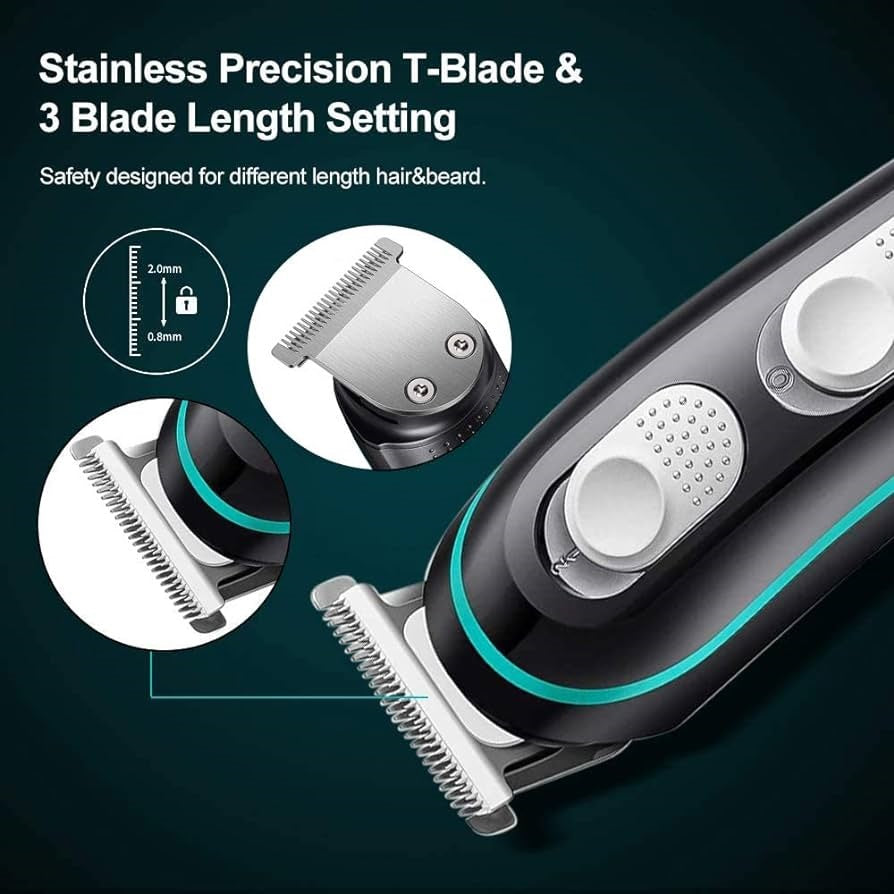 VGR V-055 Professional Rechargeable Cordless Electric Hair Clippers Trimmer Haircutting Kit with 4 Guide Combs for Men (3, 6, 9, 12 mm)