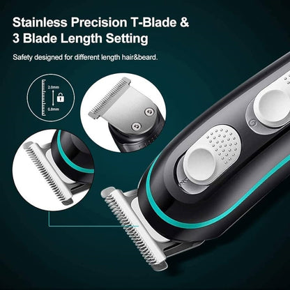 VGR V-055 Professional Rechargeable Cordless Electric Hair Clippers Trimmer Haircutting Kit with 4 Guide Combs for Men (3, 6, 9, 12 mm)