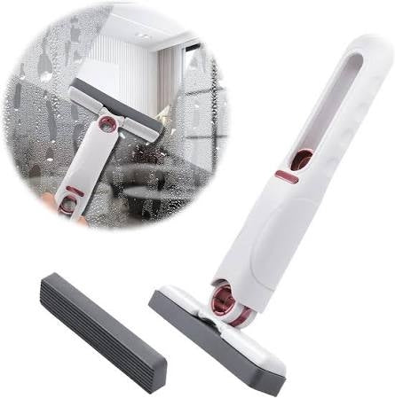 Mini Cleaning Mop, Mini Sponge Mop, Wet and Dry Use Cleaning System, Mini Mop for Bathroom, Kitchen