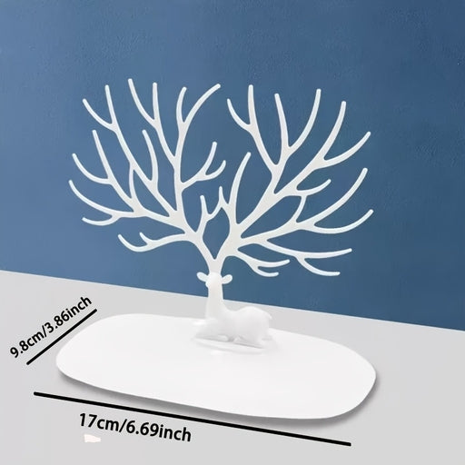 Plastic Jewelry Display Rack, Jewelry Tray, Antler Tree Design, Necklace, Earrings, Bedroom