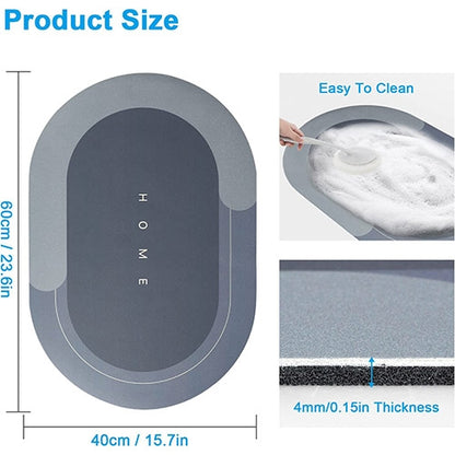 Super Absorbent Quick Dry Bath Mat Non-Slip Soft Bathroom Floor Rug Doormat 40X60cm