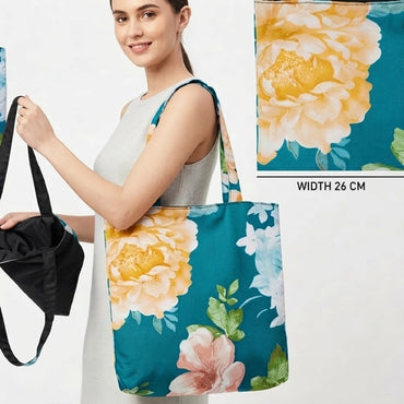 Marl Pocket Zippered Tote Bag