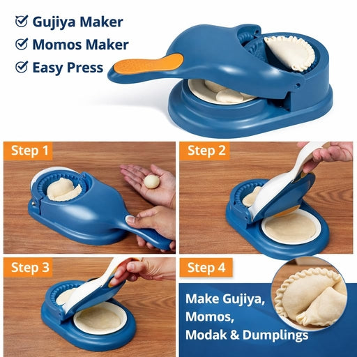 2 In 1 Plastic Manual Dumpling Momo Maker Kitchen Tool