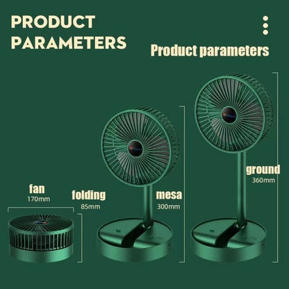 SUPER FS-21 Portable Foldable Fan USB Charging Electric Fan with Mobile Stents