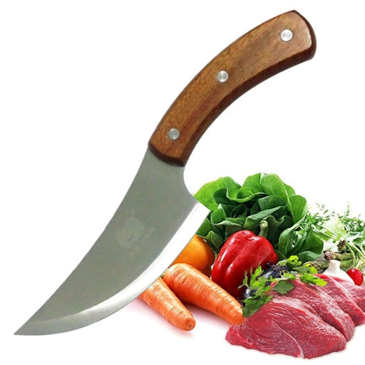 Feng & Feng Bone and Meat Knife with Wooden Handle (6/7 Inch Blade)