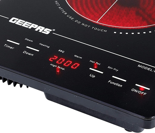 Geepas Digital Infrared Cooker, Portable Fast & Precise Cooking with Touch Control