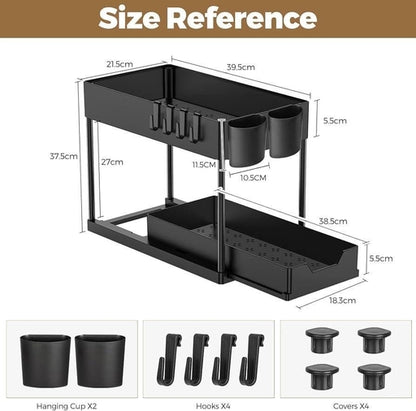 2 Tier Under the Sink Organization