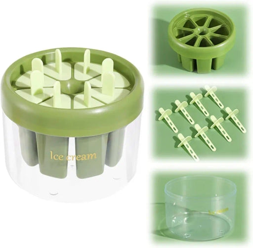 New Popsicle Mold Set 8 Pieces Ice Pop Mold Homemade Silicone