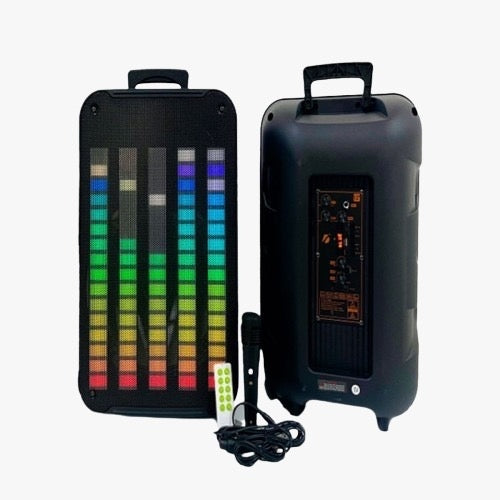 KTS-1758 12" Bluetooth RGB Party Speaker – Portable Subwoofer with Wired Mic for Karaoke