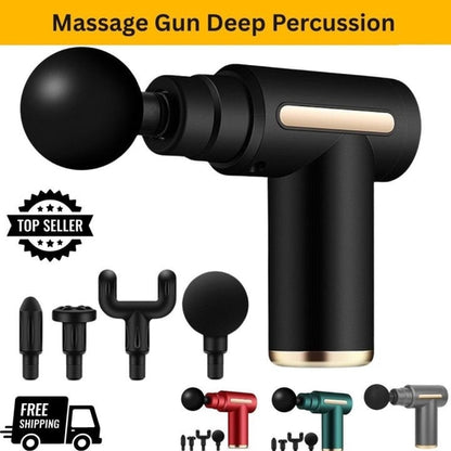 Handheld Deep Tissue Massage Gun, Portable Cordless Muscle & Fascia Massager