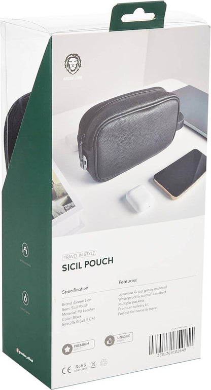 Green Lion Sicil Elegant PU Leather Travel Pouch