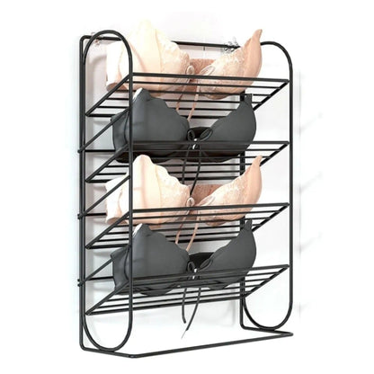 Wall-Mounted Underwear Storage Rack Dormitory Metal Wardrobe Bra Sock Container Organizer