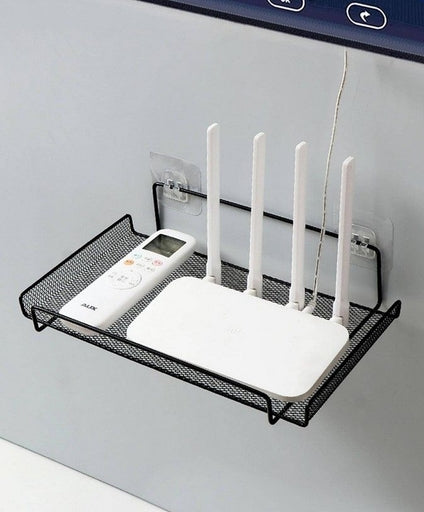 WiFi Router Shelf Stand Wall-Mounted TV Screen Top Storage Box Office Organizer Wall Mounts