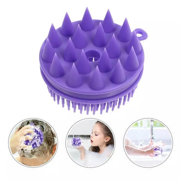 Bath and Shampoo Brush, Silicone Body Scrubber for Use in Shower, Exfoliating Body Brush
