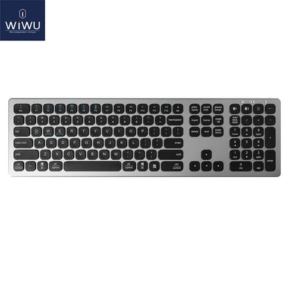 WiWU Magic keyboard Aluminum alloy High sensitive wireless Rechargeable keyboard 110 keys