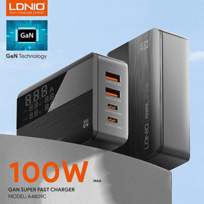 LDNIO A4809C 100W GaN Super Fast Charger 4-PORT