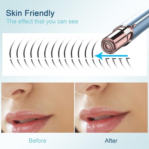 Flawless Facial Hair Remover | Painless Electric Face Hair Trimmer with LED Light