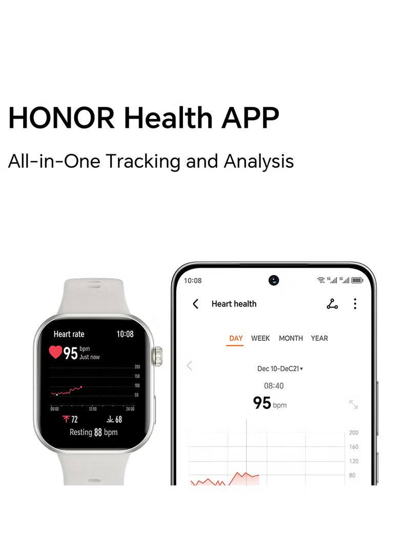 HONOR Choice Watch 2i Smartwatch, 1.85″ AMOLED Display, 14-Day Battery, Bluetooth Calling, Heart Rate & SpO₂ Monitoring, 109 Sports Modes, IP68 Water-Resistant, Android & iOS Black